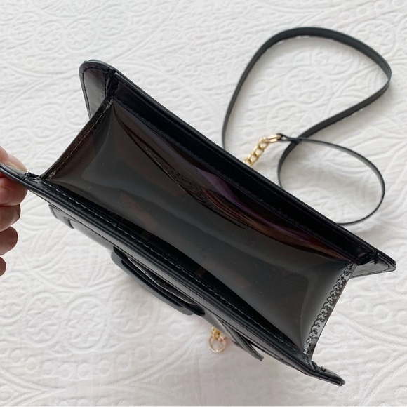 Anthropologie Clear Buckle Top Handle Bag - Picture 7 of 8